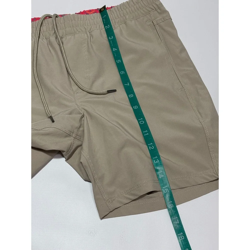 Birdie Bound Shorts Mens Small Tan Performance Compression Liner Golf Athletic‎